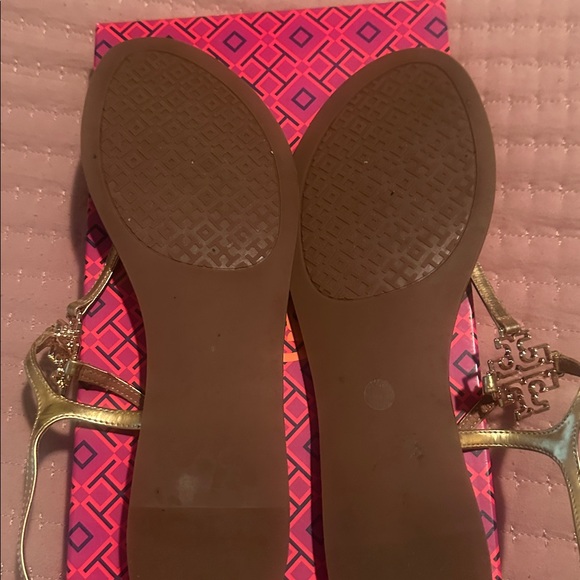 Tory Burch Metallic Gold Sandals - Picture 3 of 6